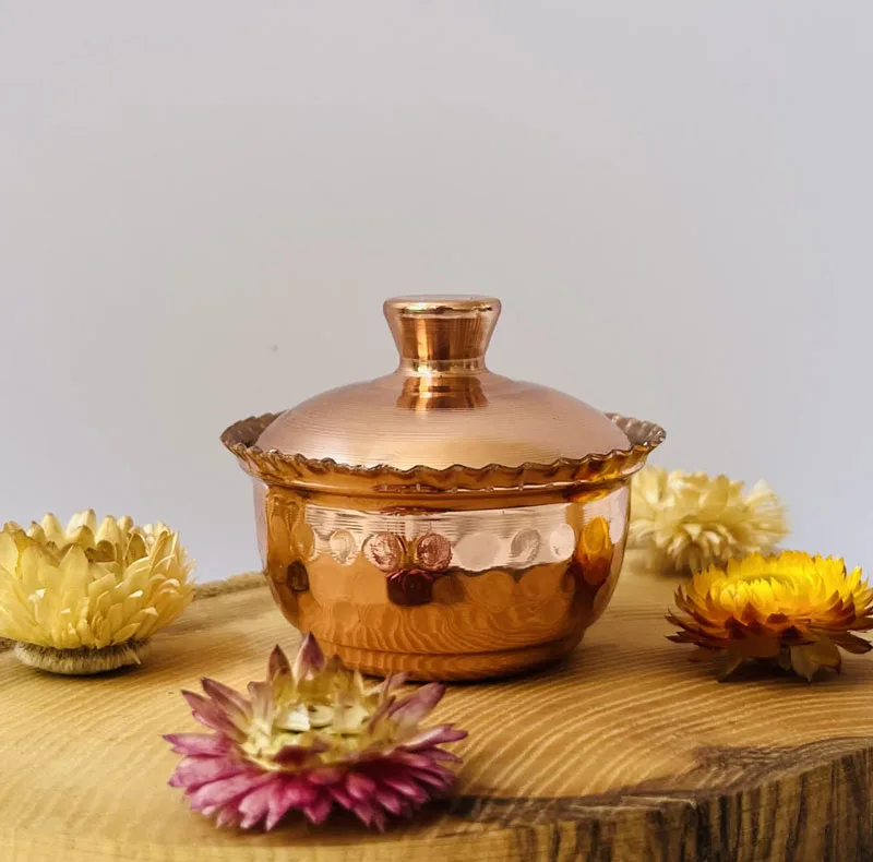 قندان مسی مدل لب چین کد ZH395.1