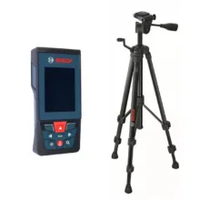 متر لیزری بوش مدل دوربین دار GLM 150-27C Professional + BT150 + Red Glass Laser برد 150 متر به همراه پایه