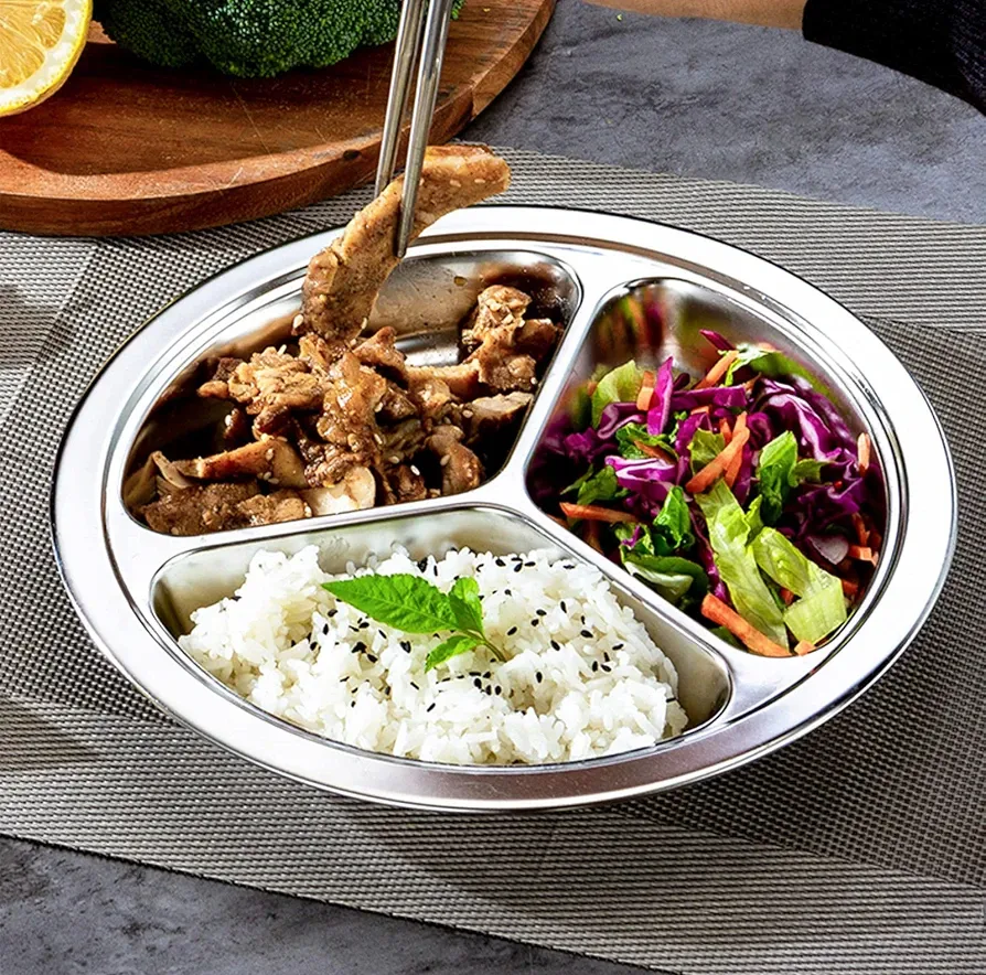 بشقاب غذا خوری مدل چند خانه بسته 2 عددی
