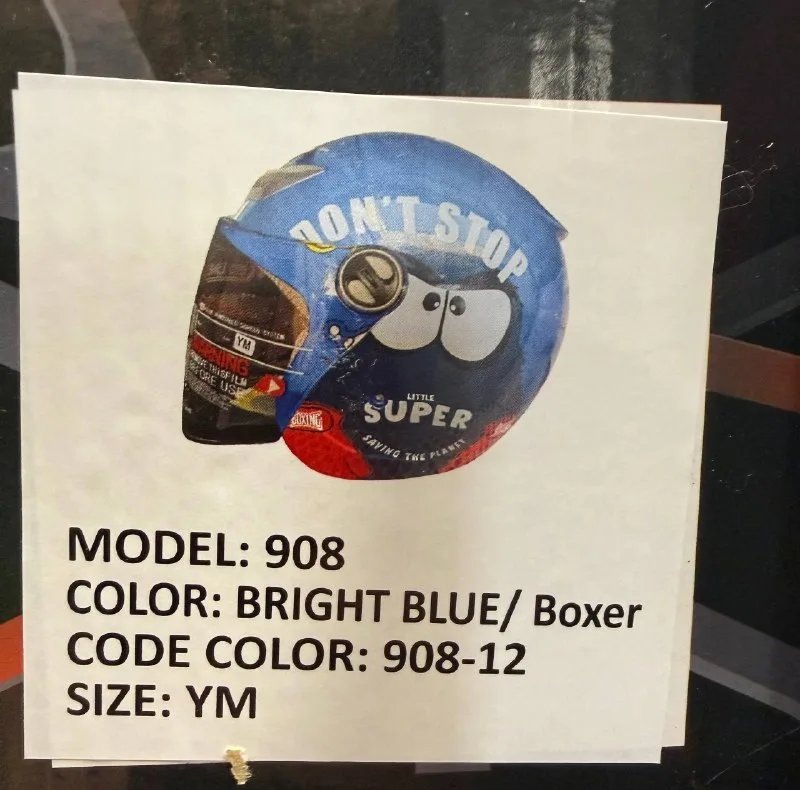 کلاه کاسکت ردلاین مدل BRIGHT BLUE / Boxer SIZE YM 908