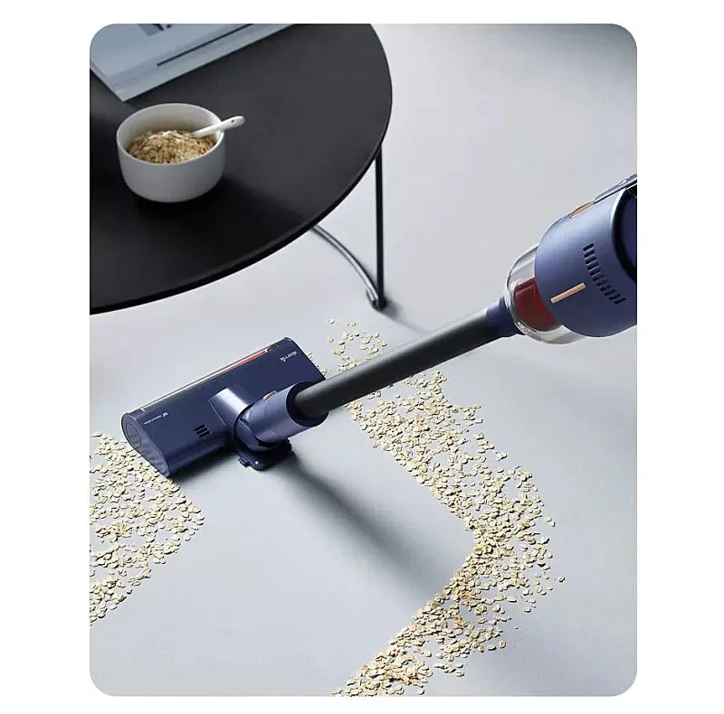 جارو شارژی عصایی درما مدل VC811 با باتری 2200 میلیآمپر ساعت، توان مکش 5.5 کیلو پاسکال، موتور براشلس دو حالت، مخزن 600 میلیلیتر و فیلتر دوگانه HEPA مناسب تمیزکردن کف، مبل و خودرو