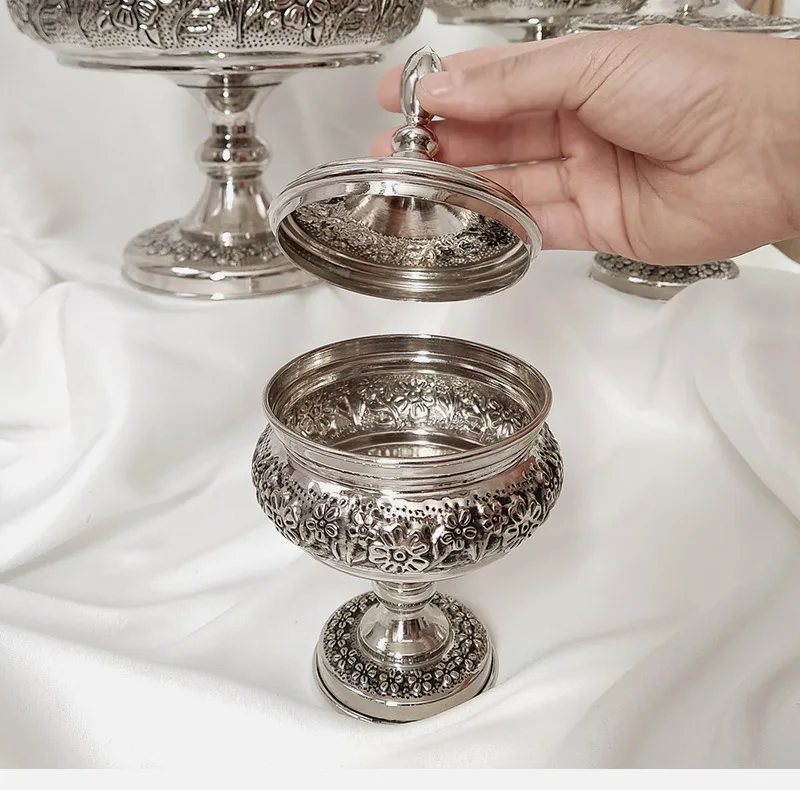 قندان قلمزنی مدل غزل گل کد ZH431.1