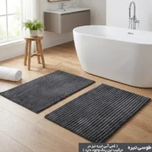 پادری وینوما مدل 4 لایه مخمل استرایپ سایز 50×80 سانتی متر مناسب برای فضای داخلی بسته 2 عددی