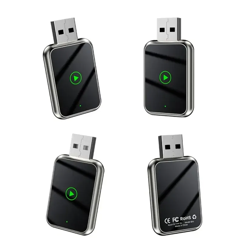 کارپلی و اندروید اتو مدل Wireless CarPlay/Android Auto Q1J به همراه مبدل USB به USB-C