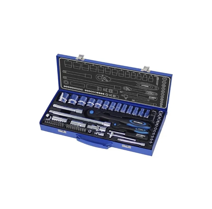 آچار بکس هیوندای مدل HT9160 مجموعه 60 عددی