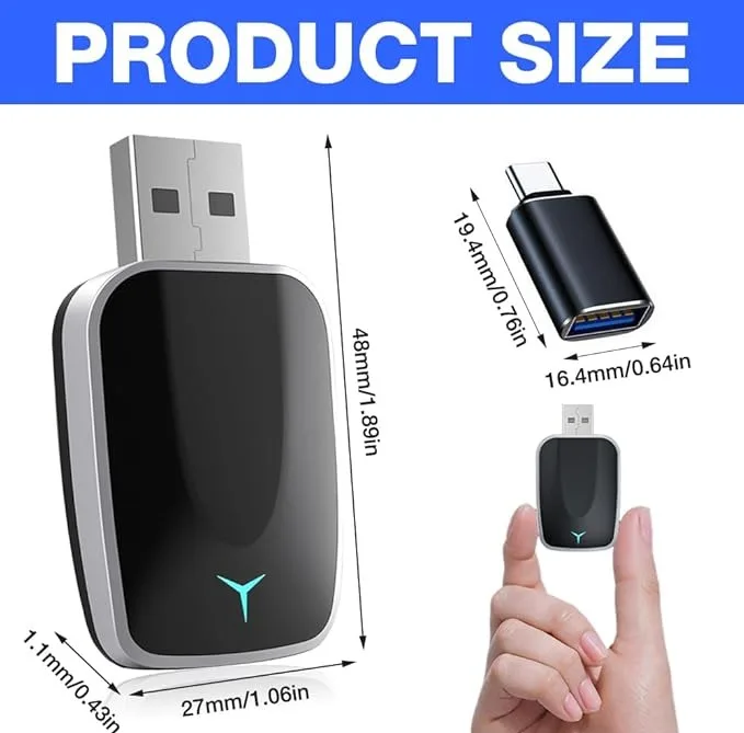 کارپلی و اندروید اتو مدل 2in1 به همراه مبدل USB به USB-C