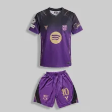 ست تی شرت و شلوارک ورزشی پسرانه بارسلونا مدل یامال Away 2027