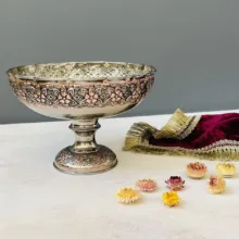 آجیل خوری مسی مدل قلم زنی کد ZH320.16