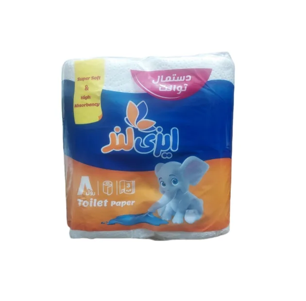 دستمال توالت 3 لایه ایزی لند مدل 004 بسته 8 عددی