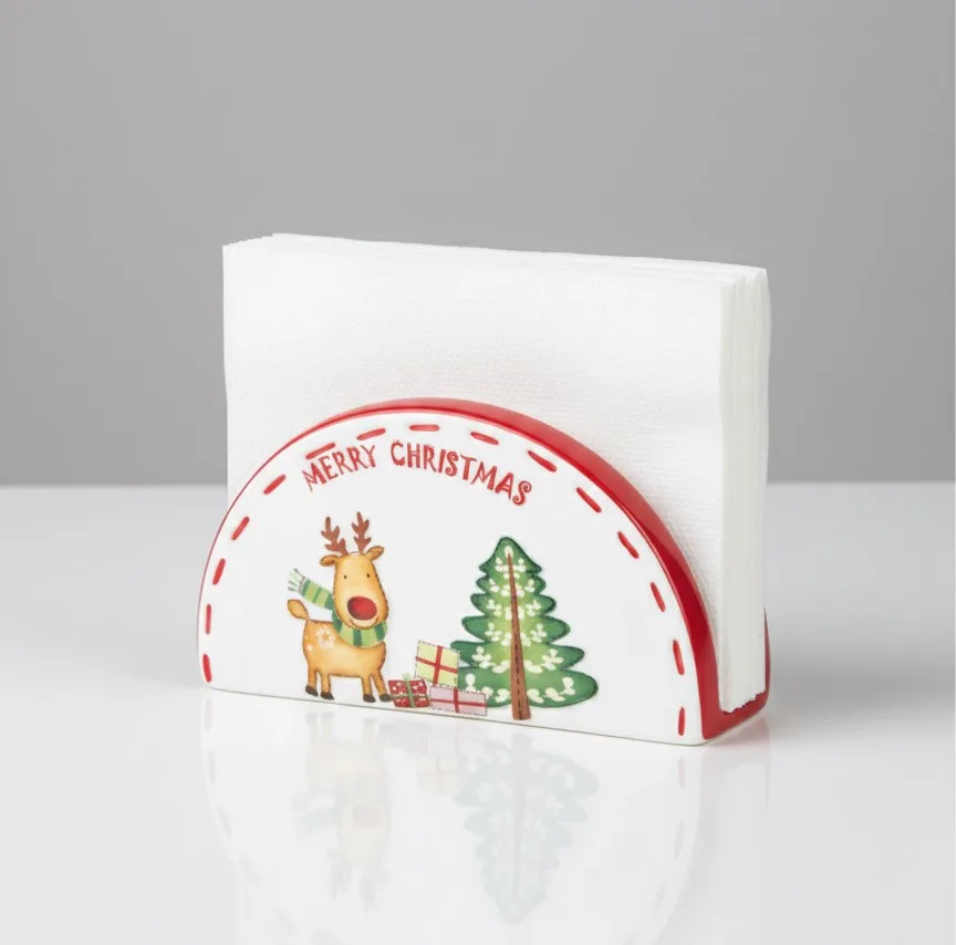 نگهدارنده دستمال کاغذی طرح کریسمس مدل Santa کد 110