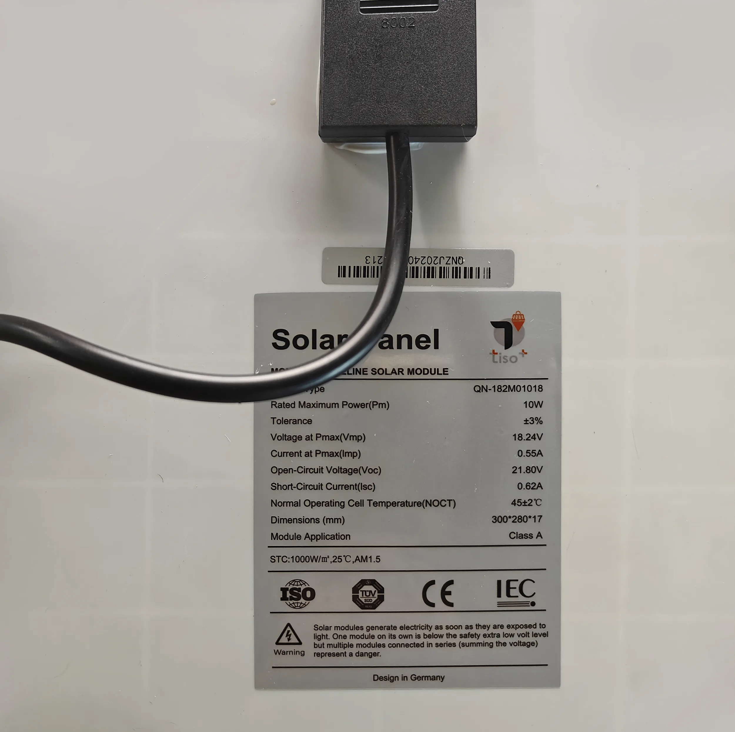 پنل خورشیدی تیسو مدل TM10W-18V ظرفیت 10 وات