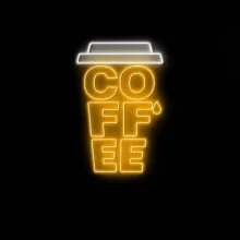 چراغ نئونی مدل  coffee mug