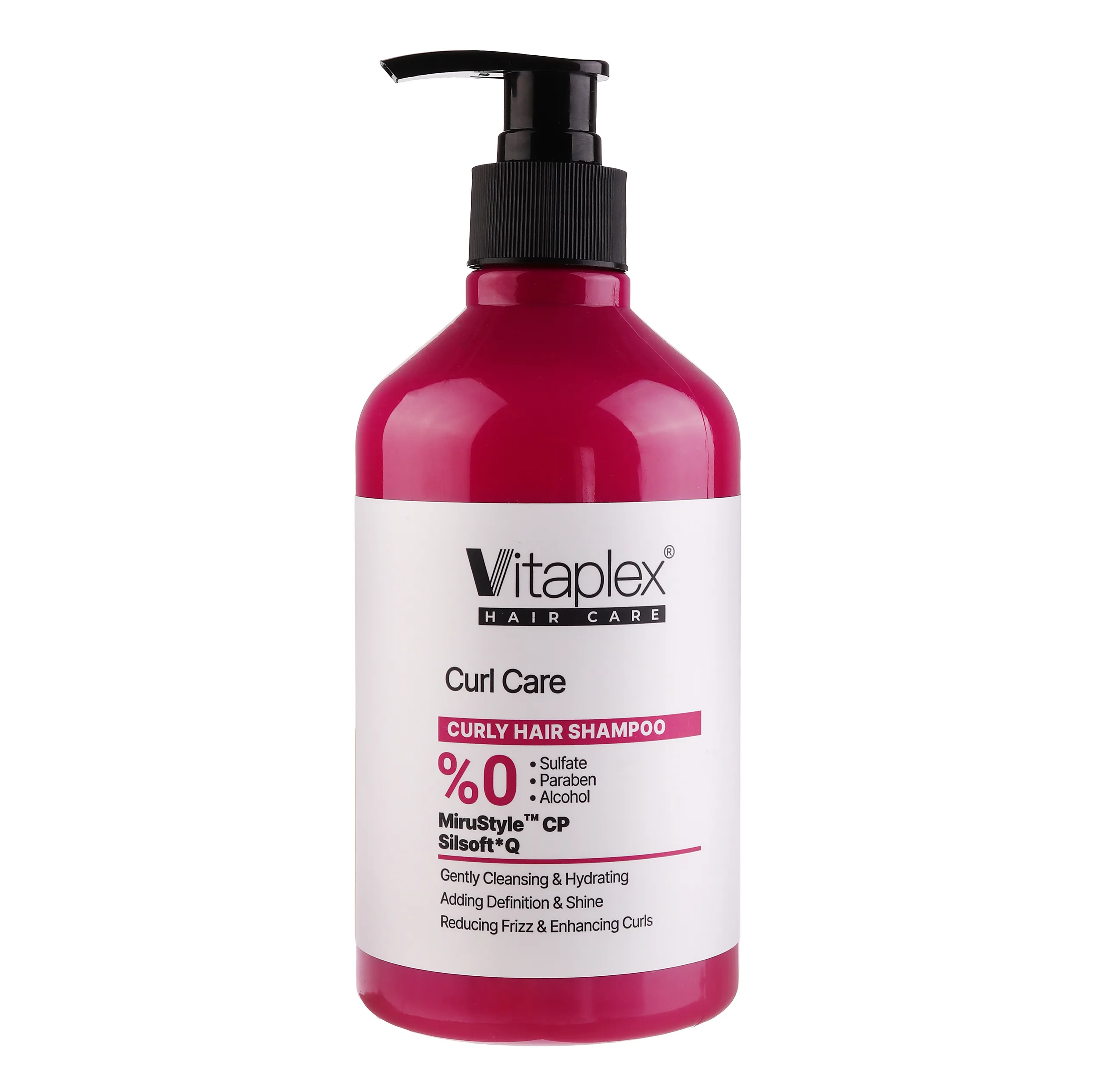 شامپو مو فر ویتاپلکس مدل Curl Care حجم 500 میلی‌لیتر، تقویت‌کننده، مرطوب‌کننده، لطافت‌بخش، کنترل چربی و جلوگیری از وز شدن مو، مناسب پوست سر معمولی، دارای گلیسیرین