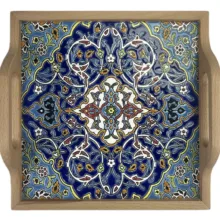 سینی کاشی کاری مدل قالیچه