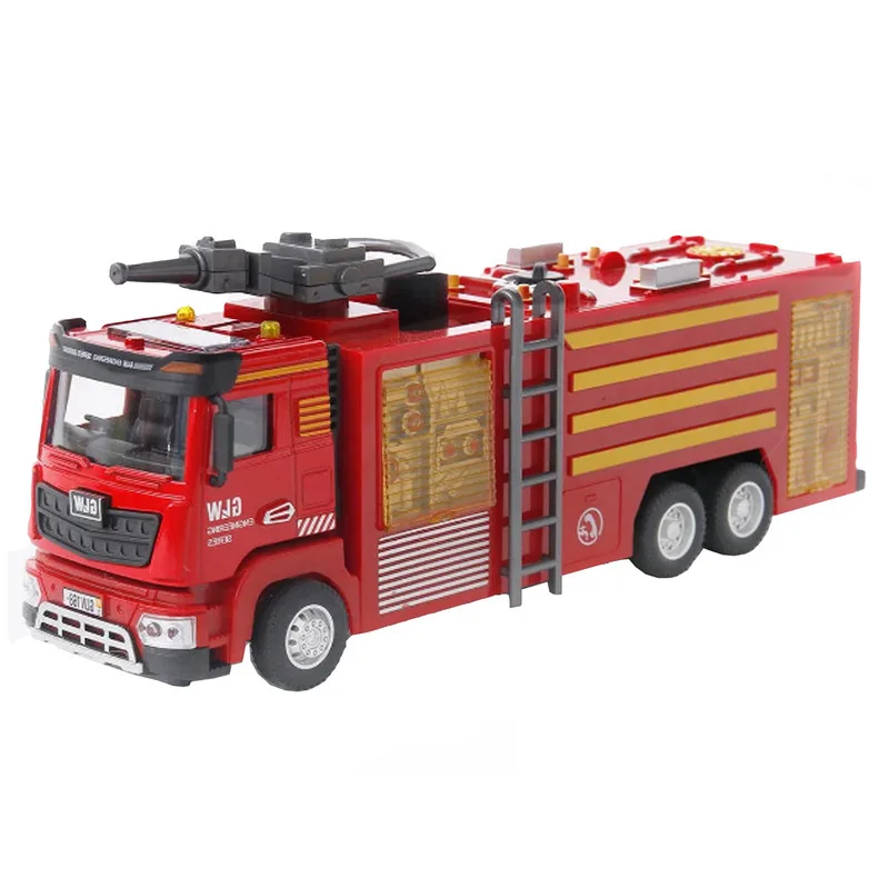 ماکت ماشین بازی ناب سل مدل آتشنشانی آبپاش موزیکال چراغ دار fire fighting real waterpomp with light &sound با قابلیت آبپاشی واقعی