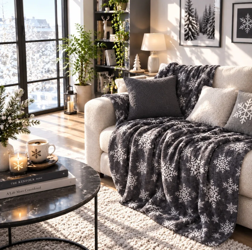 پتو مسافرتی 1 نفره مدل بلور یخ سایز 160×220 سانتی‌متر