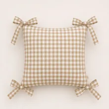 کاور کوسن مدل چهارخانه پاپیونی سایز 40*40 سانتی‌متر