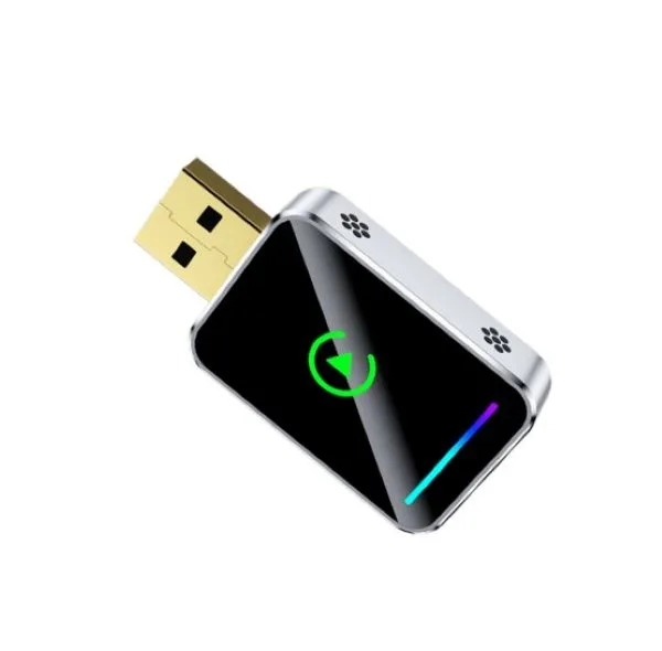 کارپلی و اندروید اتو مدل Wireless CarPlay/Android Auto Q1JS به همراه مبدل USB به USB-C