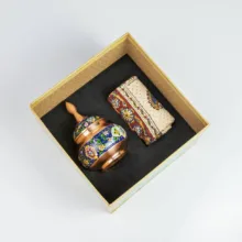 قندان مسی صنایع دستی اریسا طرح پرداز گل