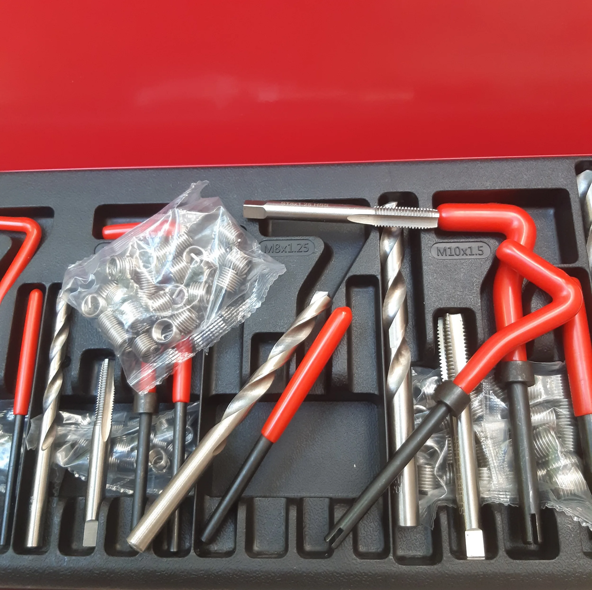 قلاویز و مته هلی کویل مدل JHPU1-5-12MM مجموعه 131 عددی
