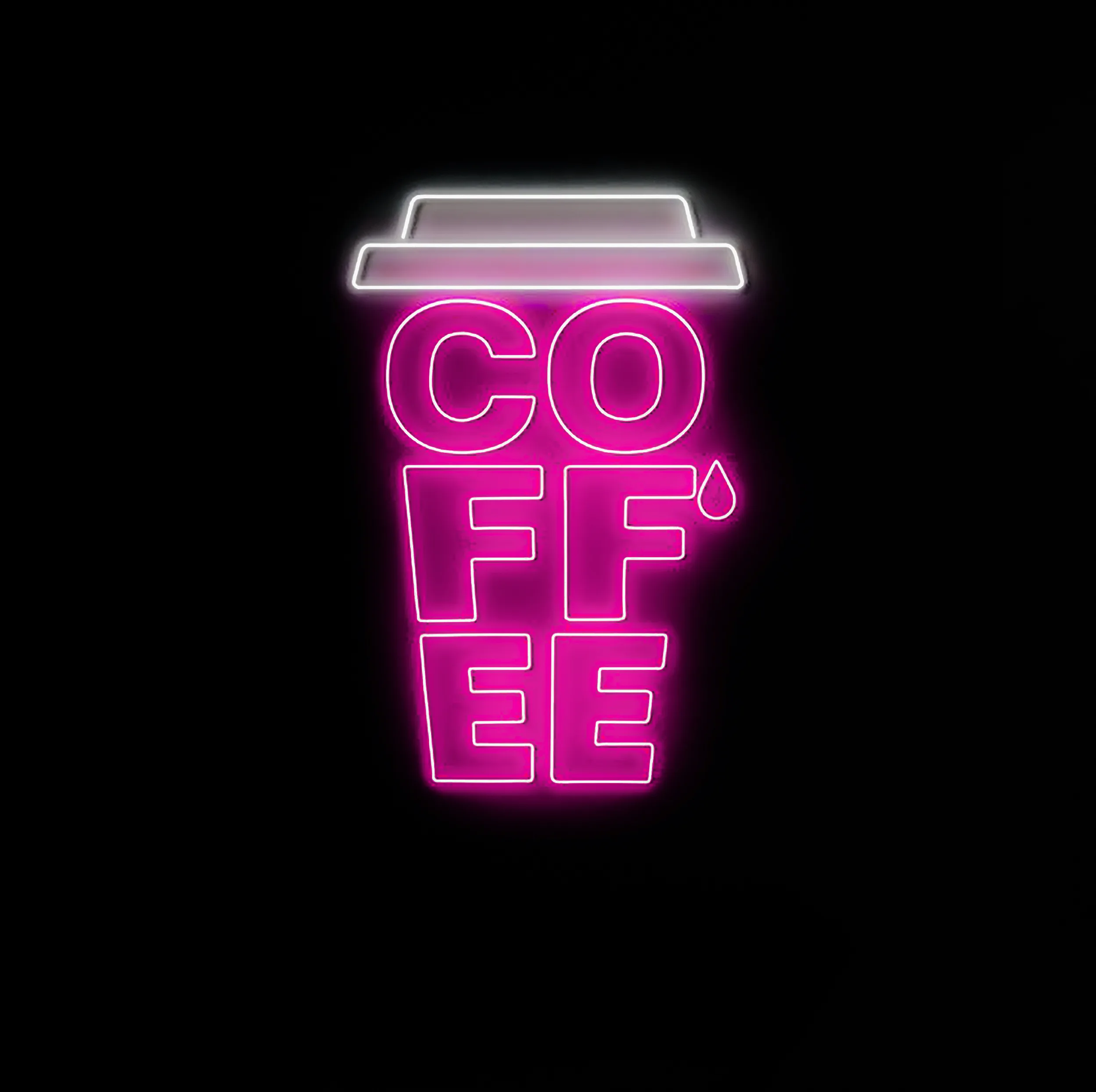 چراغ نئونی مدل  coffee mug