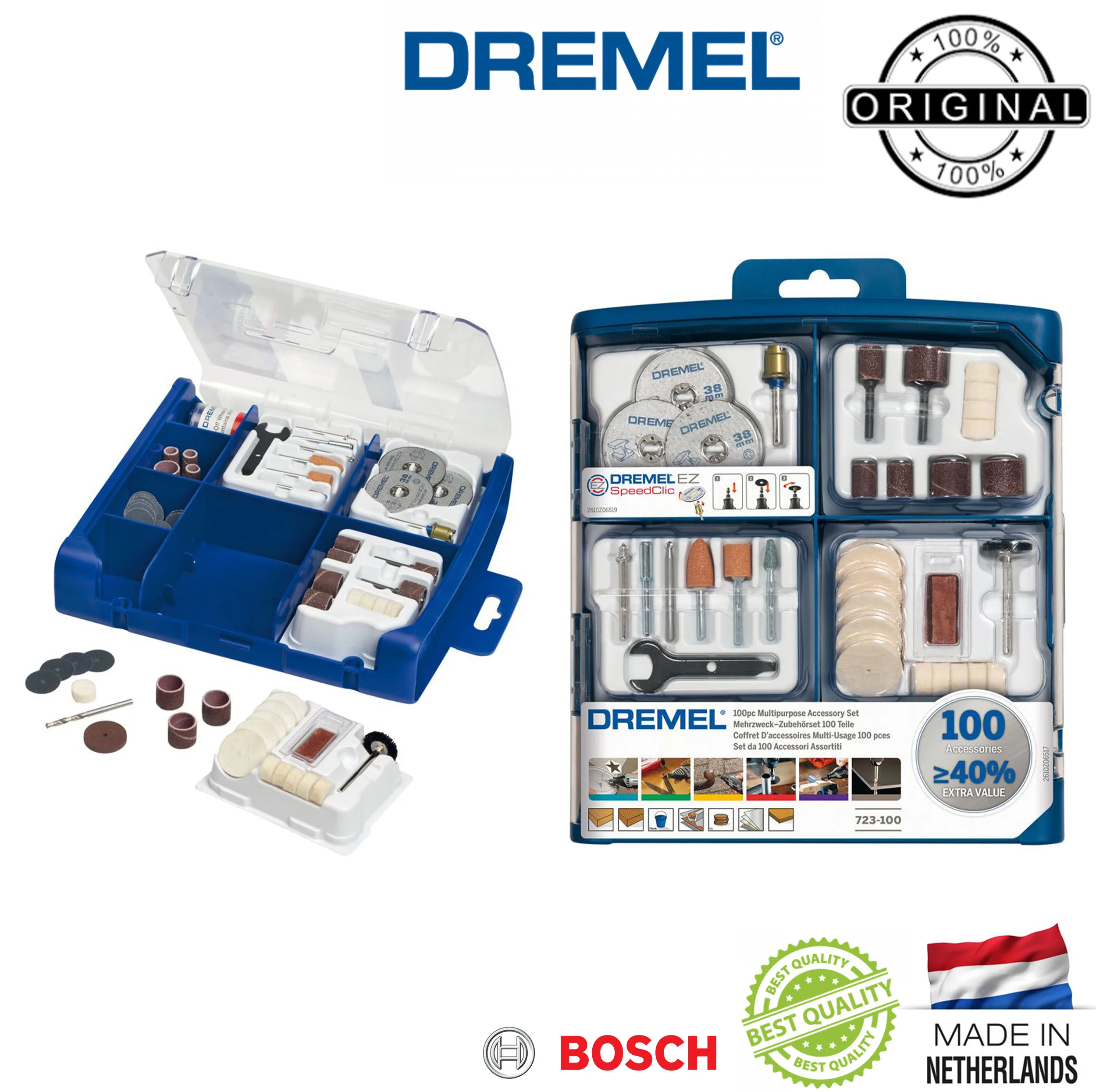 صفحه برش و ساب و پرداخت درمل مدل Dremel 723-100 Accessories مجموعه 100 عددی