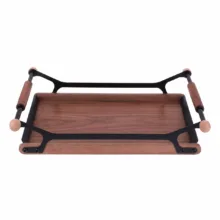 سینی دسته دار مدل چوبی سایز 35*25 سانتی متر