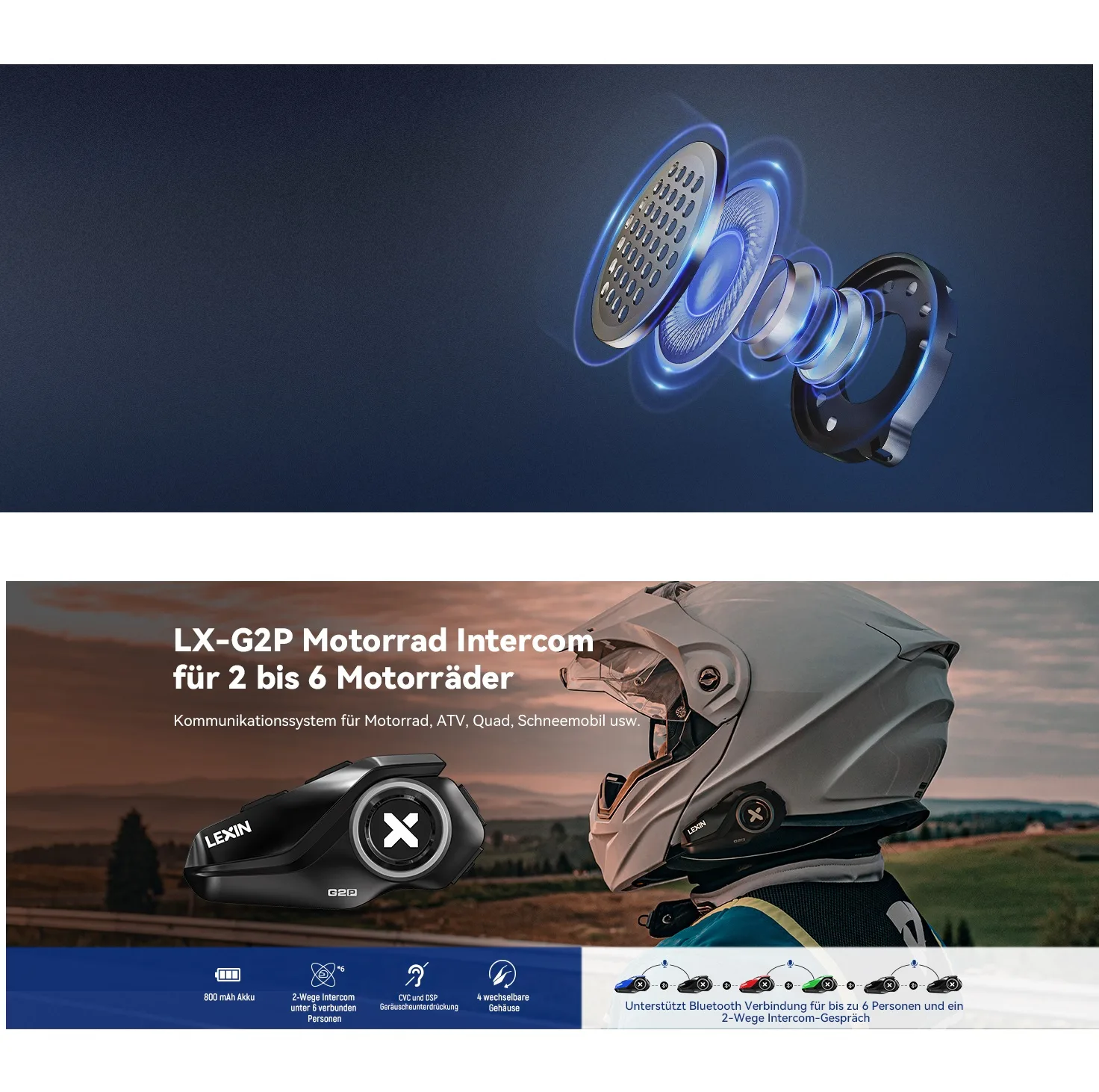 هدست کلاه کاسکت لکسین مدل G2P