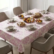 سفره ۶ نفره مدل TCA091514 طرح گلدار سایز ۱۵۰×۱۰۰ سانتیمتر