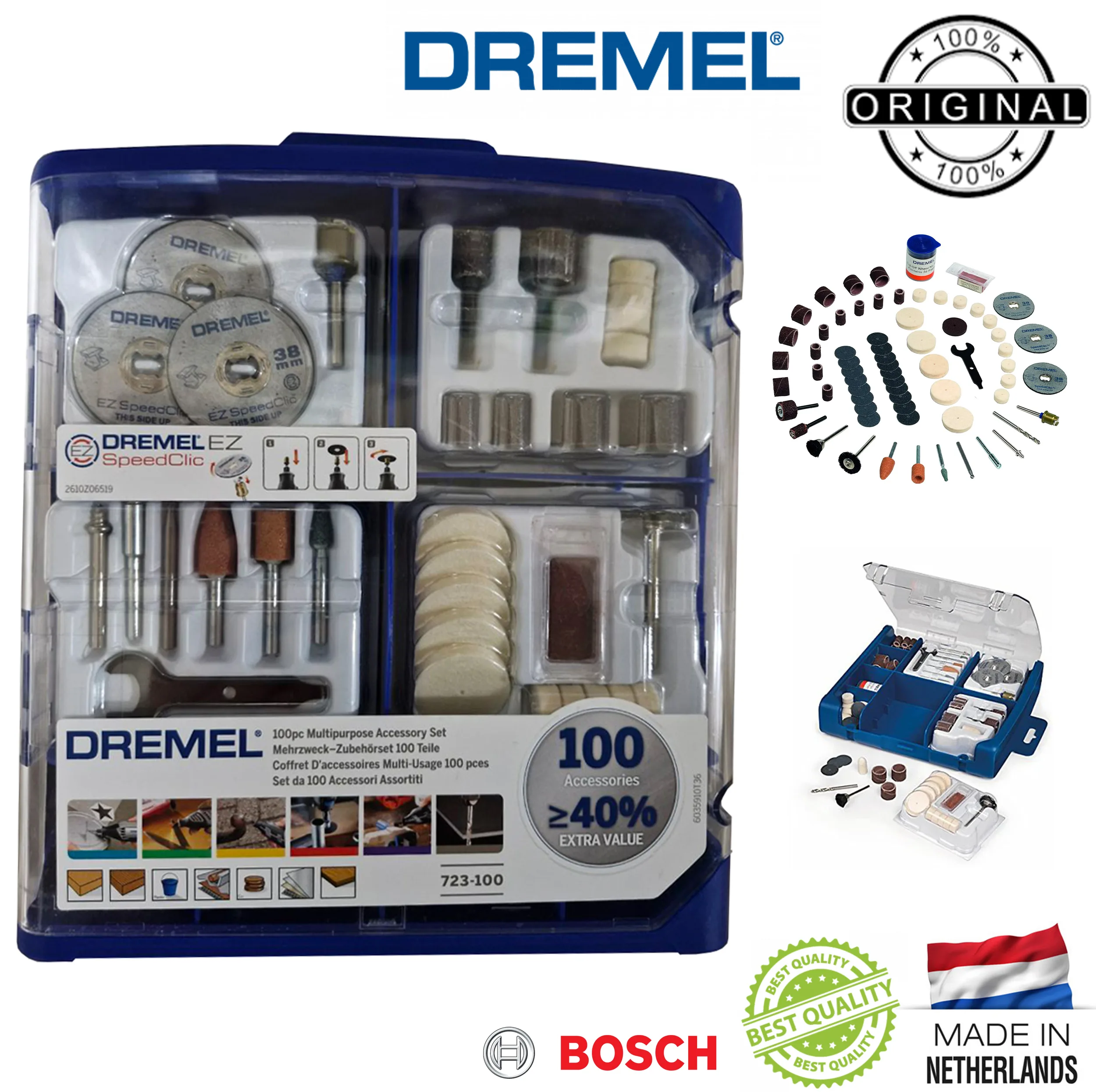 صفحه برش و پرداخت درمل مدل Dremel EZ 723-100 مجموعه 100 عددی
