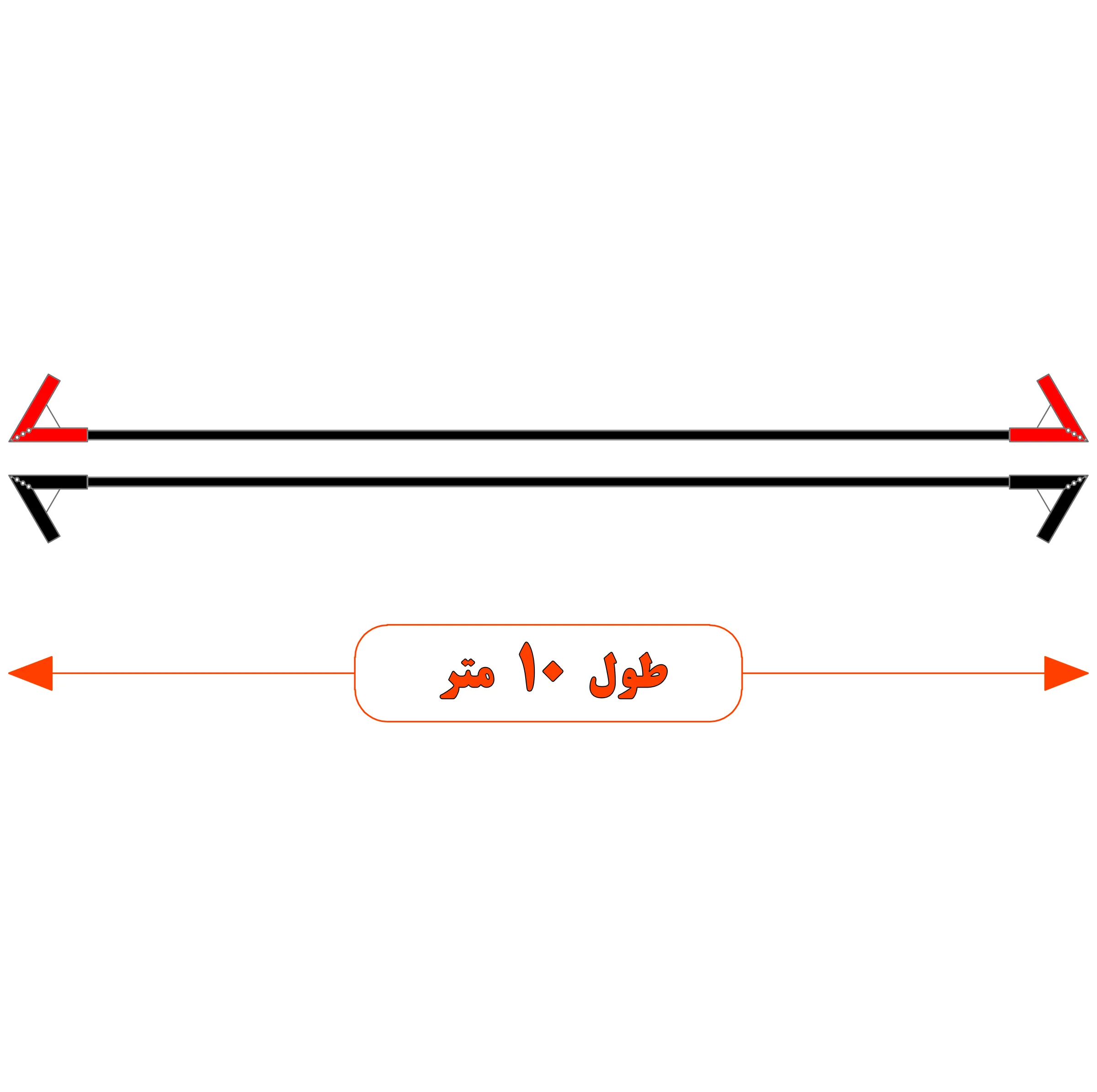 کابل اتصال باتری به باتری خودرو مدل Alex 800A-10m مجموعه 2 عددی