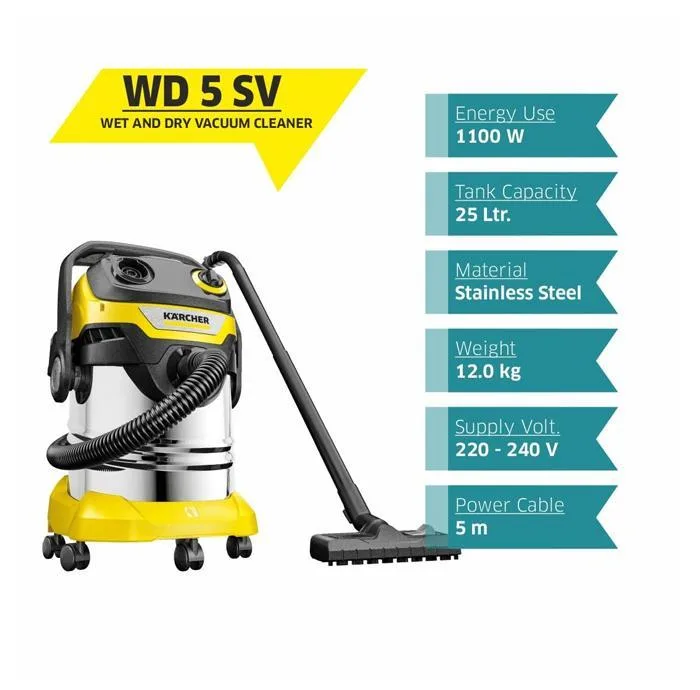 جاروبرقی سطلی 1100 وات کرشر مدل WD5 S