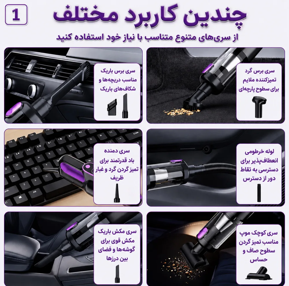 جارو شارژی و دمنده سویتو مدل ST-8007C