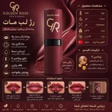 رژ لب جامد مات گلدن رس مدل VLVT شماره 27 رنگ رز آجری