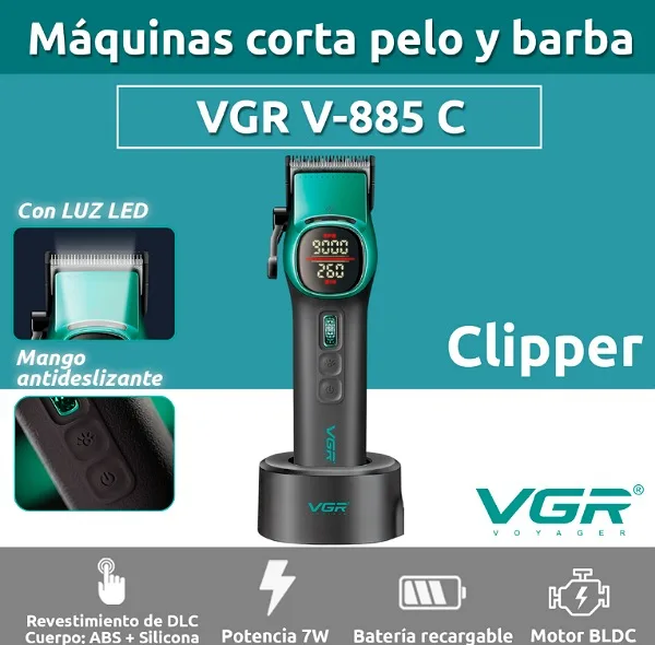 ماشین اصلاح موی سر و صورت شارژی وی جی ار مدل V-885C