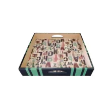 سینی دسته دار مدل آلفابتیک 2 سایز  32*32 سانتی متر