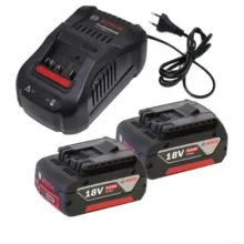 باتری وشارژر لیتیومی 18 ولت 5 آمپر ساعت بوش مدل Li.ion-Pro 18V 5.0 AH 
مجموعه 3 عددی