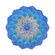 بشقاب میناکاری مسی فرازهنر کد 301