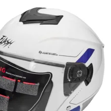 کلاه کاسکت بدون فک فلش مدل 852 glossy blue-white