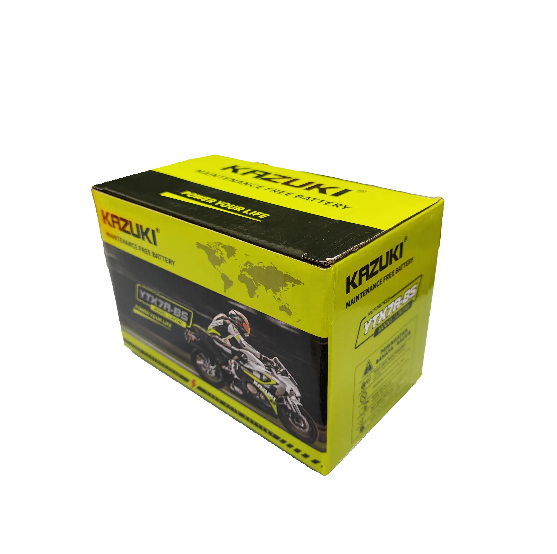 باتری موتورسیکلت 12 ولت 7 آمپر پهن کازوکی مدل 12v7abs
