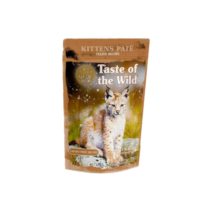پوچ بچه گربه تیست آف د وایلد مدل Feline Recipe Kitten Pate طعم مرغ بسته 4 عددی