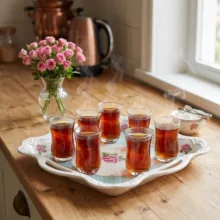 سینی دسته‌دار آنجلا مدل ZP-495 سایز 26x23 سانتی متر