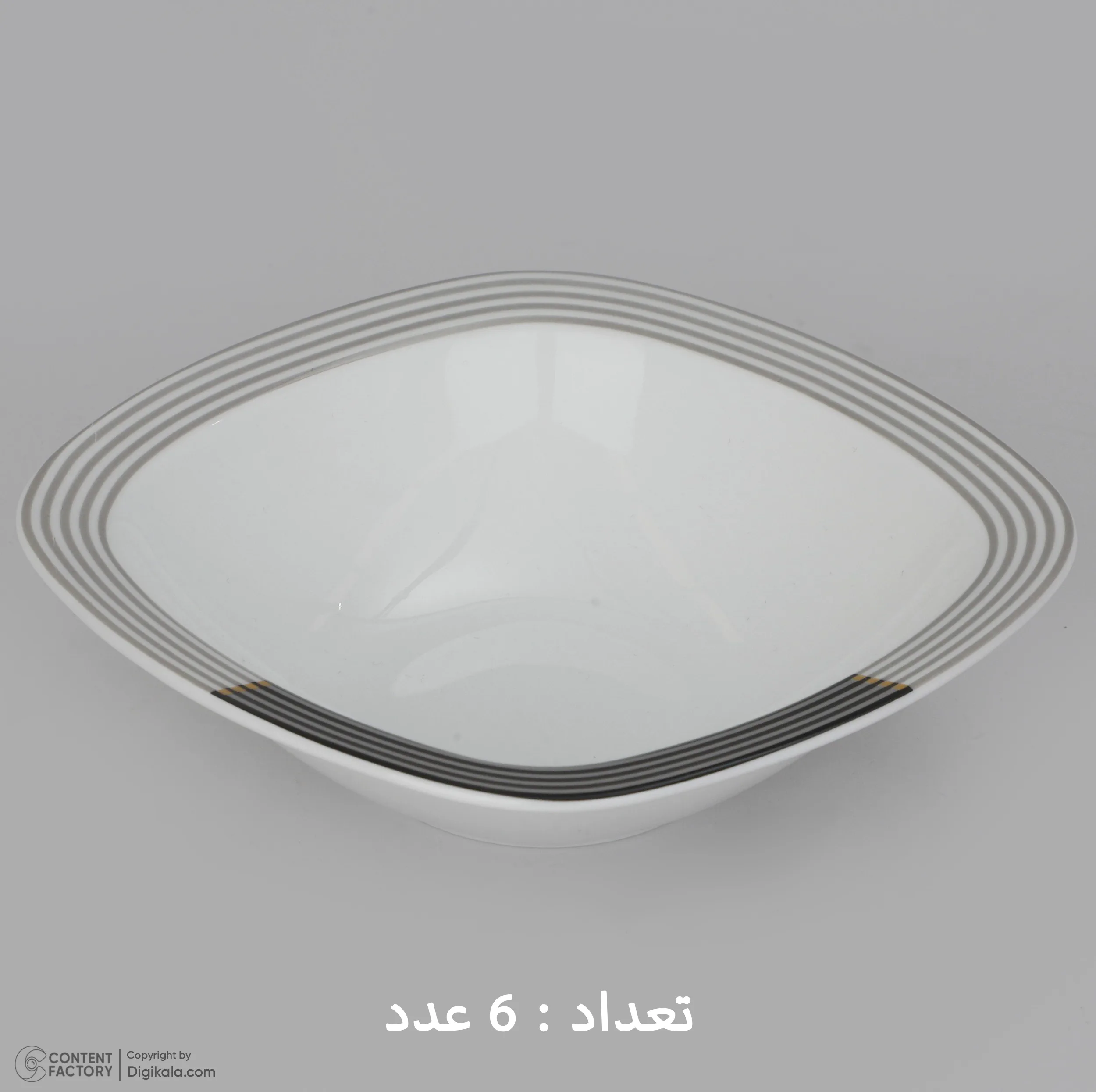 سرویس غذاخوری 27 پارچه 6 نفر چینی زرین ایران مدل وگاس اوریت سری کواترو درجه عالی