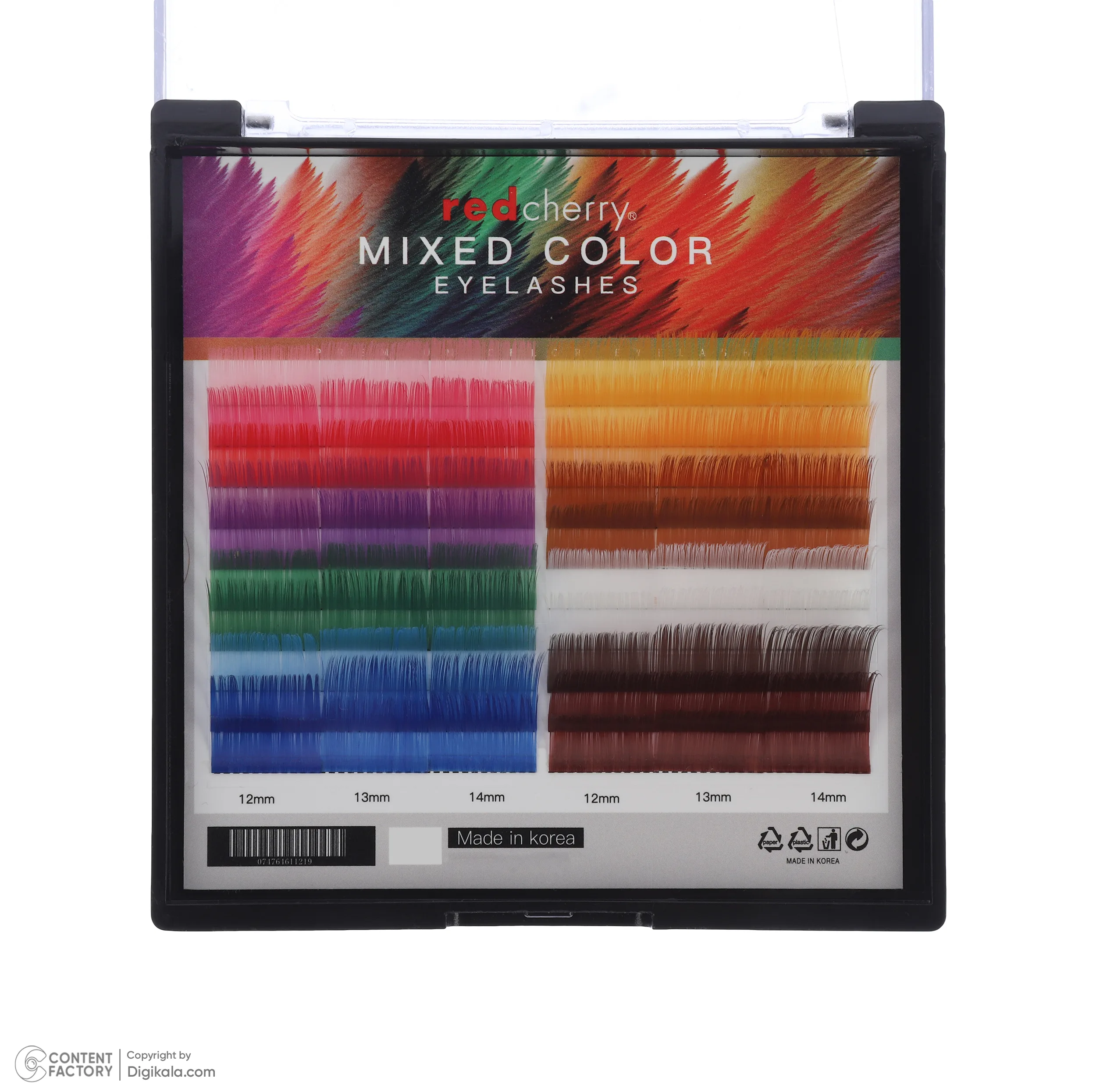 مژه مصنوعی رد چری مدل Rainbow D 0.10