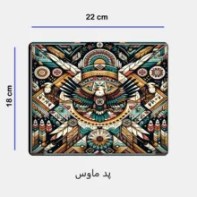 ست ماگ سرامیکی به همراه زیر لیوانی و پدماوس مدل نقش عقاب کد 399