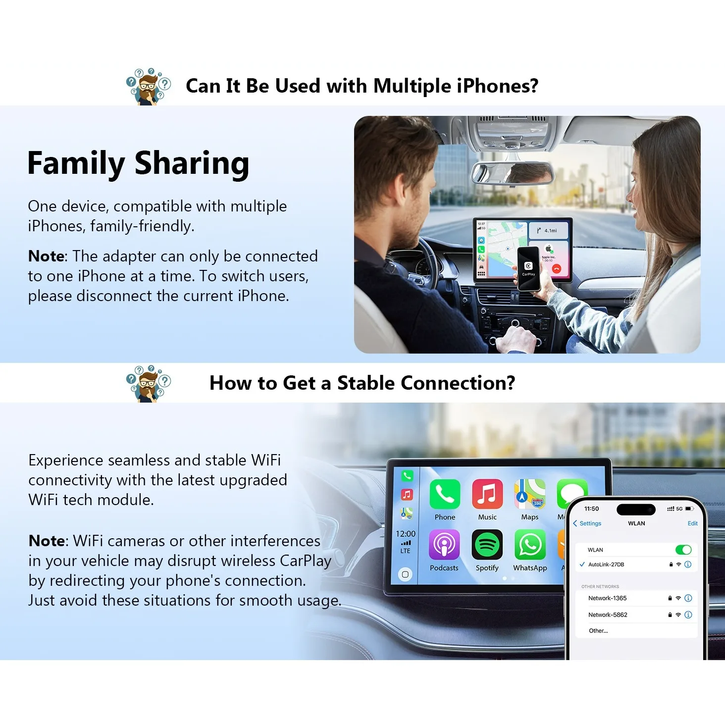 کارپلی و اندروید اتو مدل Carplay/Android Auto به همراه مبدل USB به Type-C