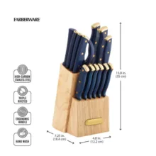 سرویس چاقو آشپزخانه 15 پارچه مدل Farberware