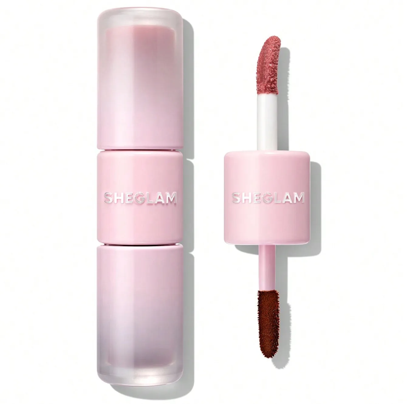 رژ لب مایع و تینت لب شیگلم مدل Line To Shine Peel-Off Lip Stain & Gloss Duo Rose Latte شماره 113 حجم 2 میلی لیتر