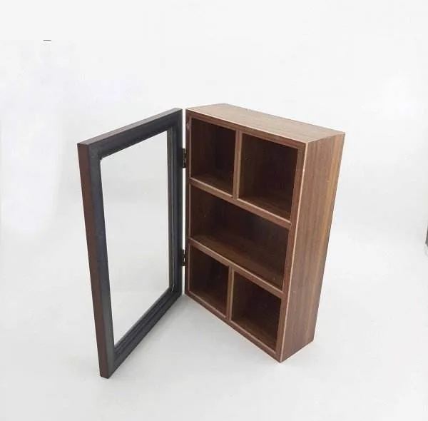 جعبه پذیرایی چوبی جای تی بگ و دمنوش مدل MD1299 با 5 محفظه جداگانه و درب محافظ برای جلوگیری از گرد و غبار