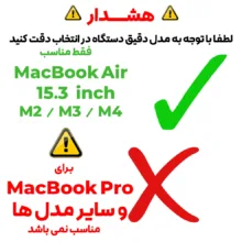 محافظ صفحه نمایش شیشه ای بادیگارد مدل TabG مناسب برای لپ تاپ اپل MacBook Air 15.3 inch M2 / M3 / M4
